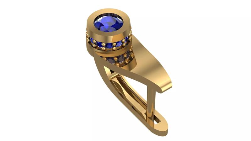 Golden Elegance Meets Blue Passion - Earring Collection--DL36--