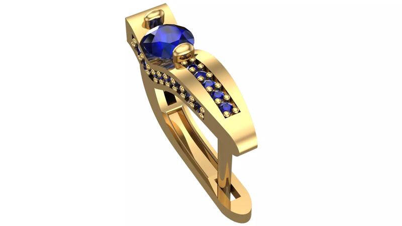 Golden Elegance Meets Blue Passion - Earring Collection--DL22--