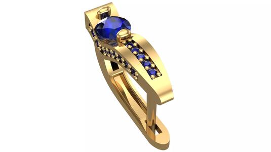 Golden Elegance Meets Blue Passion - Earring Collection--DL22--