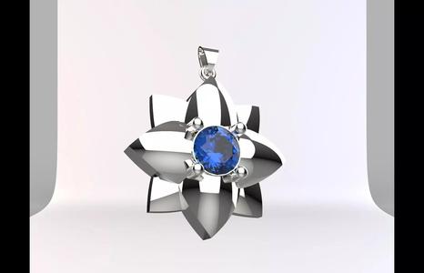 flower ane round stone