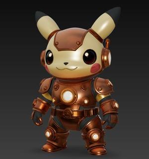 Steampunk Pikachu – Chibi Volt-Tech Explorer