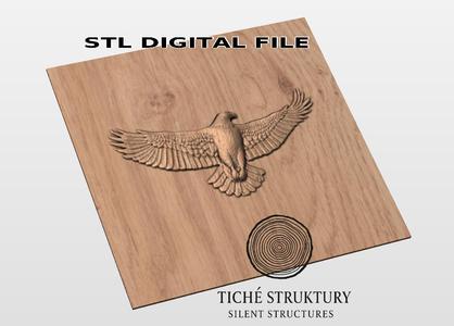 Eagle – Soaring Bird Relief – 3D STL Model