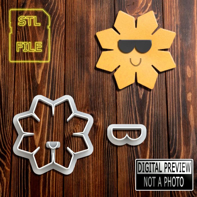 CORTANTE PARA PASTA DE AZÚCAR (FONDANT) - SOL CON GAFAS MODEL