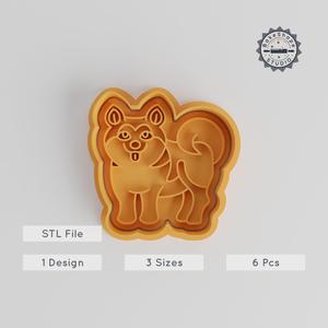 Alaskan Malamute Cookie Cutter & Stamp Set, 3 Sizes, Dog Shape for Fondant & Baking