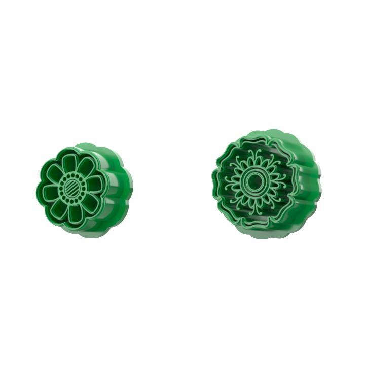 Boho Embossed Flower Polymer Clay Cutter | 3D Printable Model