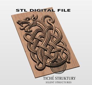 Viking Style – Dragon Knotwork – 3D STL Model