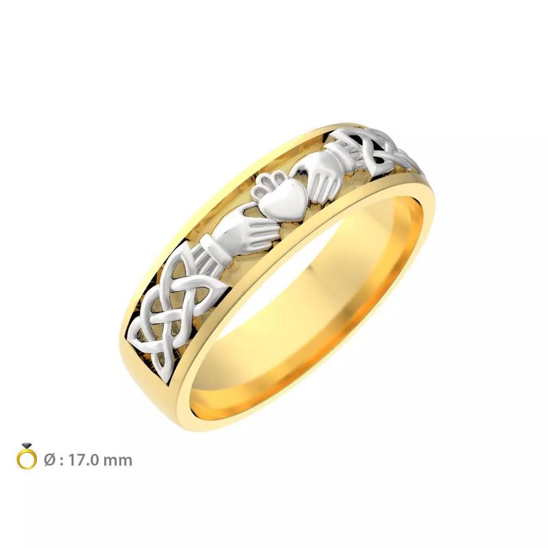 N173 Claddagh wedding band