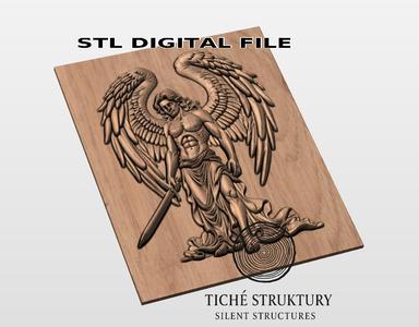 Warrior Angel with Sword – Classical Style – 3D STL Model