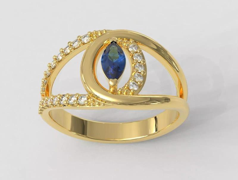 Marquise Gemstone Diamond Ring