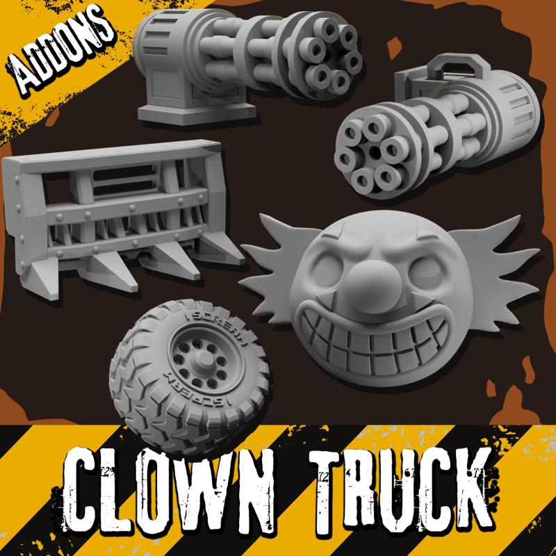 Gaslands Clown Truck Addons
