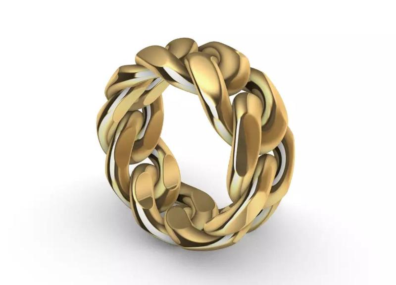 heavy  custom 10mm miami cuban ring band US 5hlf