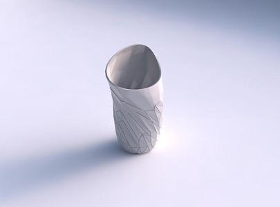 Vase vortex with partial random triangle plates