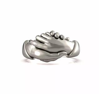Handshake ring Symbol of fidelity and friendship Large model