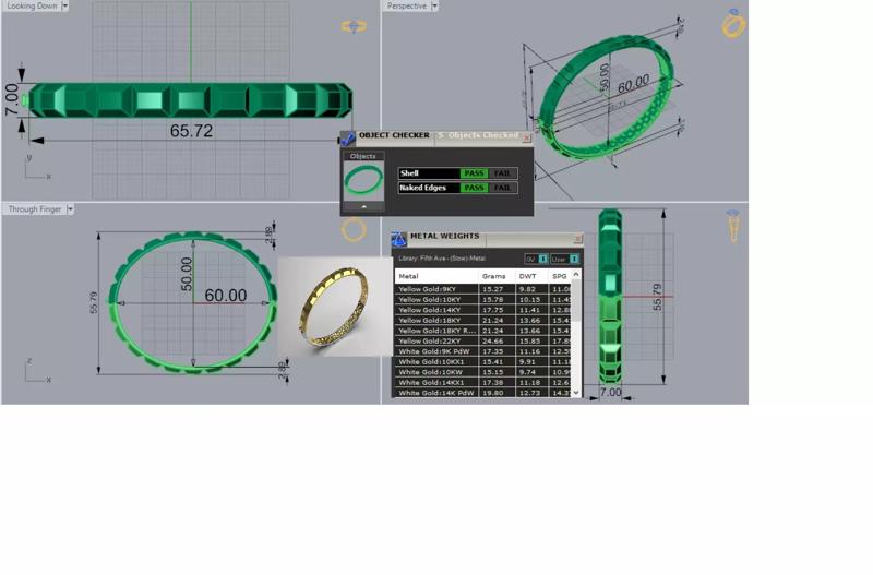 gold stl 3dm Bracelet a Flow of Shine and Modern Design bg0059