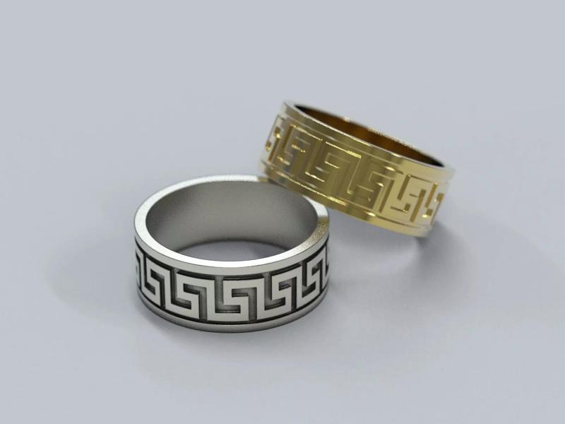 Greca Band Ring - Anillo Banda Greca