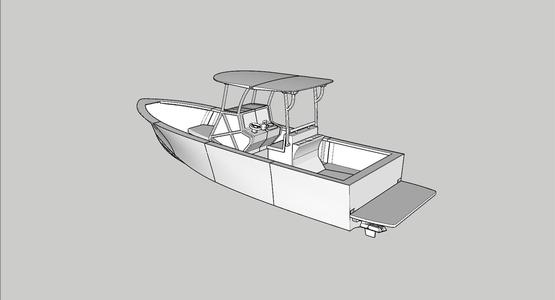RC Custom Center Console Fishing Boat