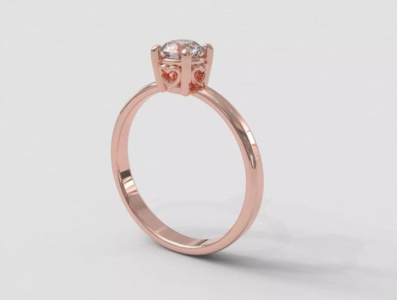 5mm Heart Engagement Ring