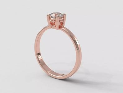 5mm Heart Engagement Ring