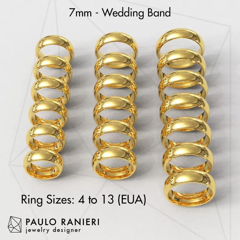 7mm Clean Design Wedding Band