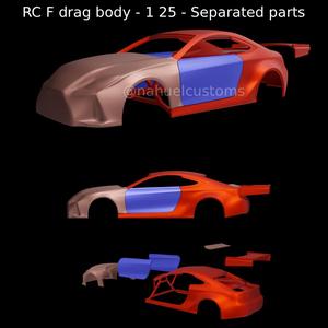 RC F drag body - 1 25 - Separated parts