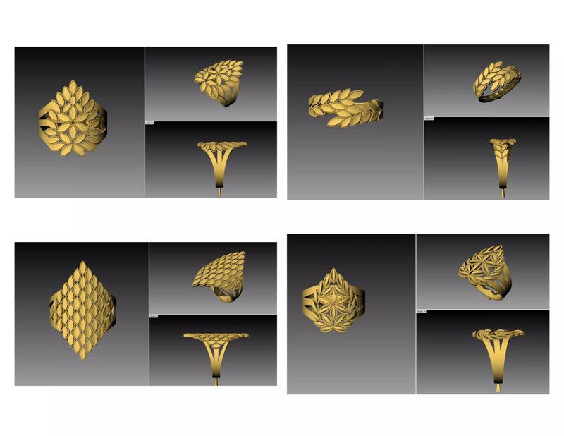 300 LIGHT WEIGHT LADIES RINGS LATEST DESIGNS STL