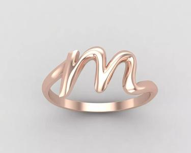 alphabet minimal M ring 82-MW