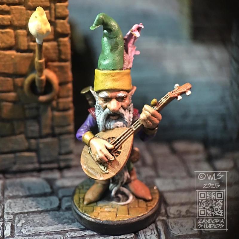 Gnome Bard,Tabletop RPG Miniature or Figurine
