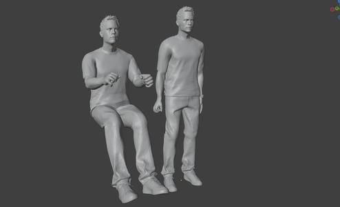 1/64 Paul walker Figure (brian o'conner) For dioramas