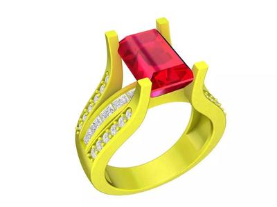 7320 emeral diamond engagement ring