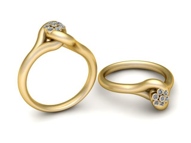 Golden Radiance Pendant Ring