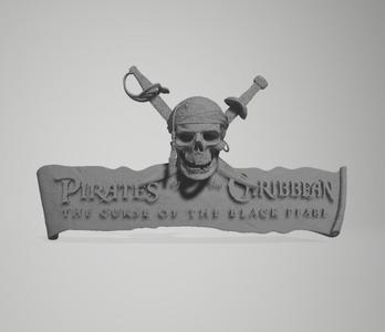 Pirates of the Caribbean skull logo