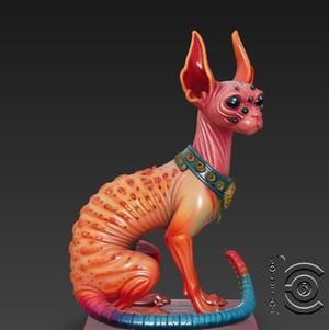 Alien Sphynx Guardian - Ancient Watcher from Beyond