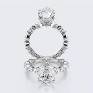 Pear cut engagement ring