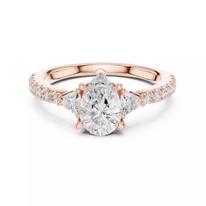 Pear and Trillion Cut Engagement Wedding Ring 3DM STL Video