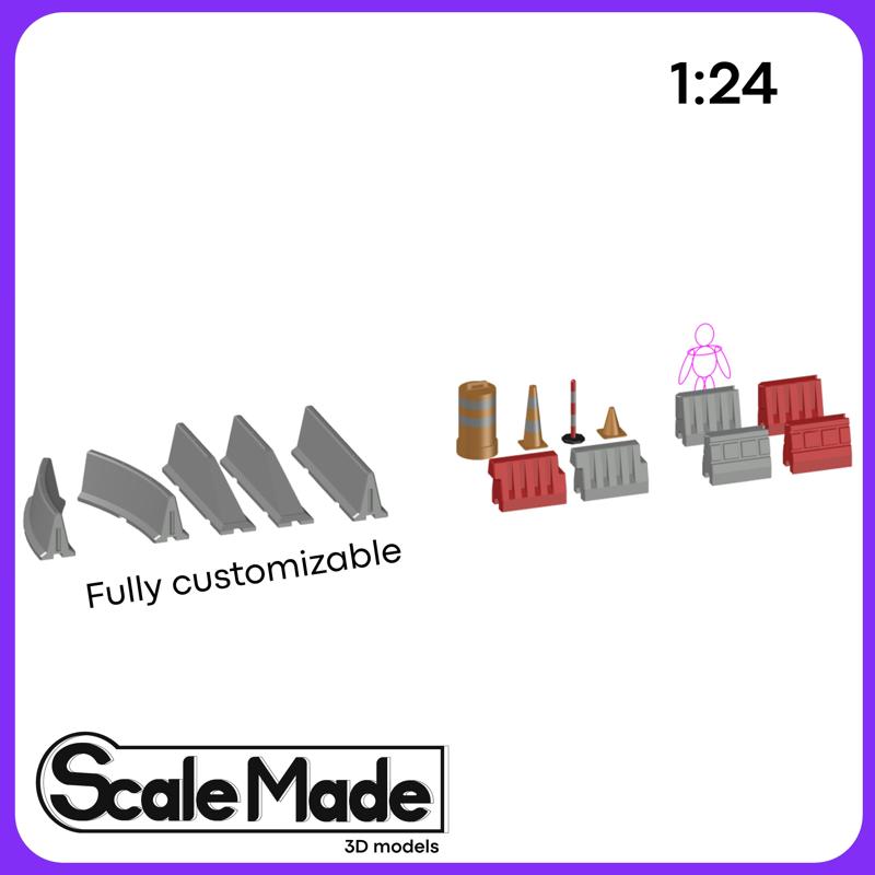 Road barriers - 1:24 scale