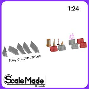 Road barriers - 1:24 scale