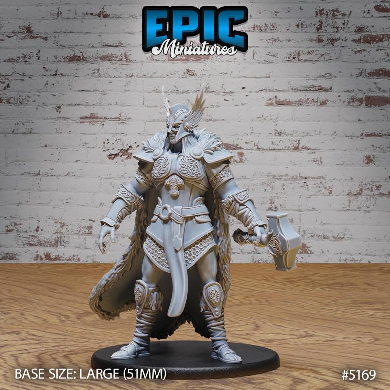 Thor Avatar ‧ DnD Miniature ‧ Tabletop Miniatures ‧ Gaming Monster ‧ 3D Model ‧ RPG ‧ DnDminis ‧ STL FILE