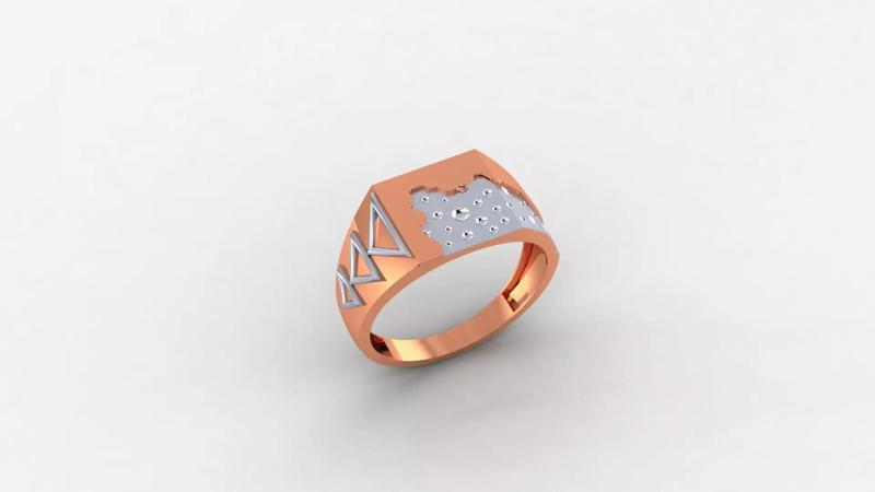 Water Drops Plain Gold Light weight minimalist Mens Band Ring