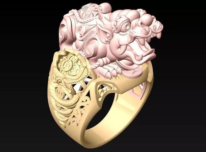 Pixiu Ring - Unicorn Ring - N756