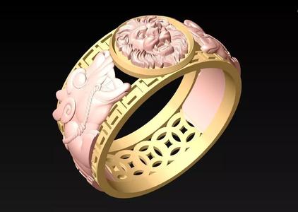 Pixiu Ring - Unicorn Ring -Lion Rings - N1006