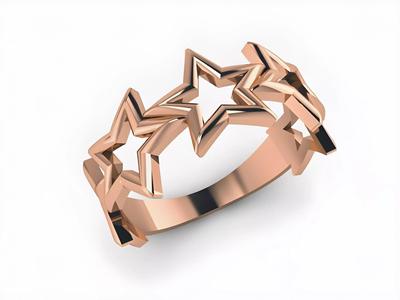 Star Plain Gold Ring