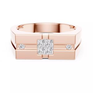 Princess Cut Diamond Signet Engagement Ring 3DM STL Video
