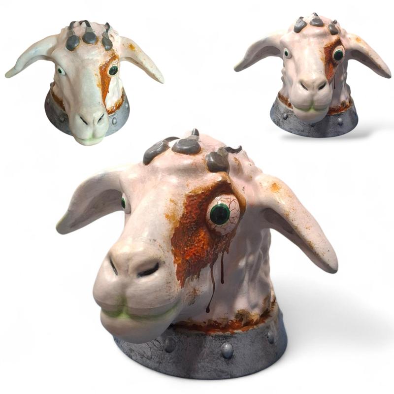 Alien Earth Sheep Bust – T.Ocellus - Sci-Fi Headphone Stand / Decoration