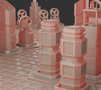 SCI-FI Hex Table top Terrain