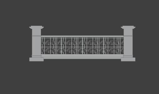 3D Architecture Railing