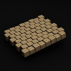 Modular Square Cobblestone Pavement (1/72 to 1/35 – 4 Sizes)