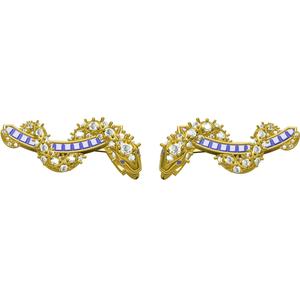 Unique Diamond Snake Earring