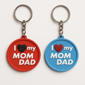 Mom Dad Keychain STL , 3d Printable