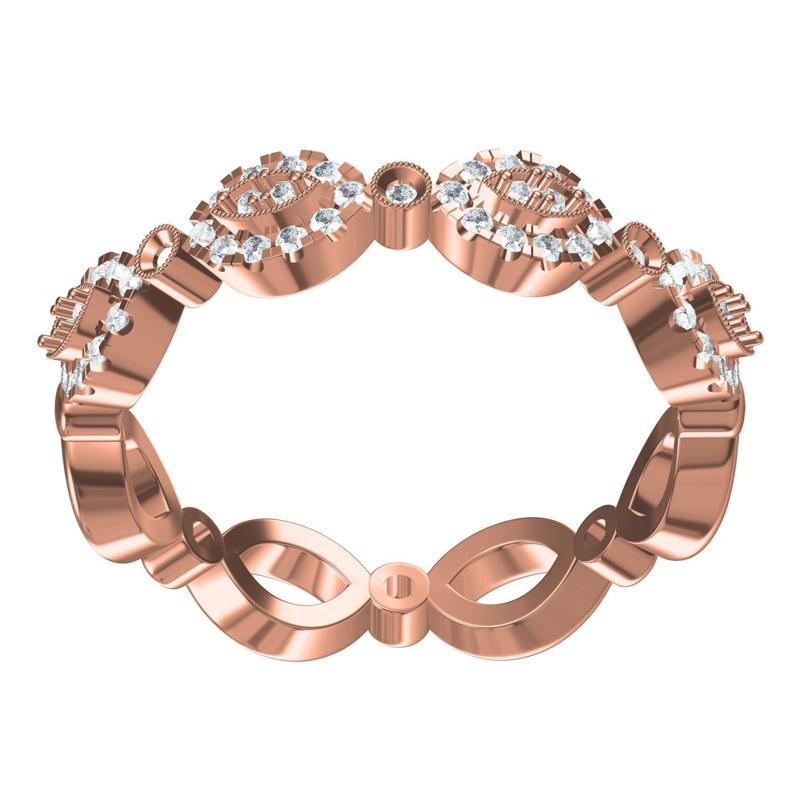 Unique Diamond Micro Pring Setting Eternity Band