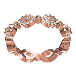 Unique Diamond Micro Pring Setting Eternity Band